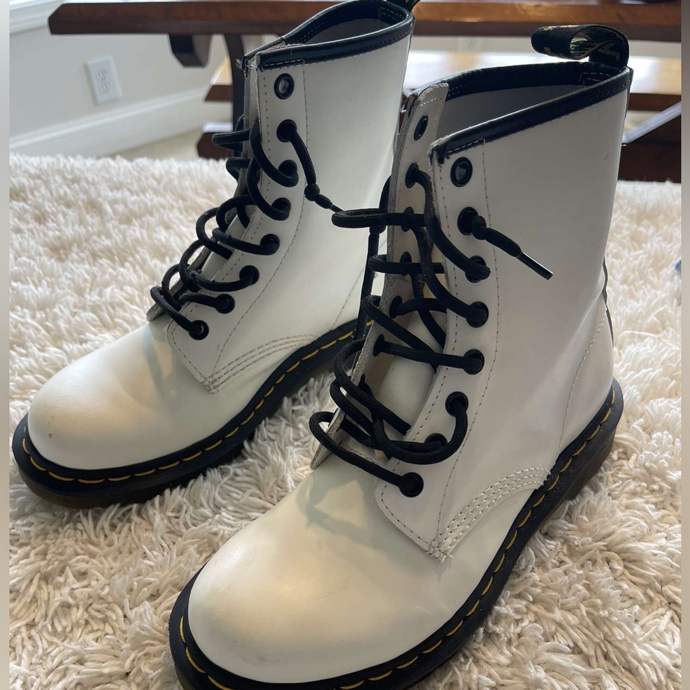 Doc martins, white, size 7 women's.